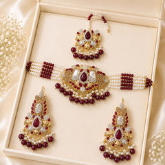 Turkish Choker Set-06 (Maroon)