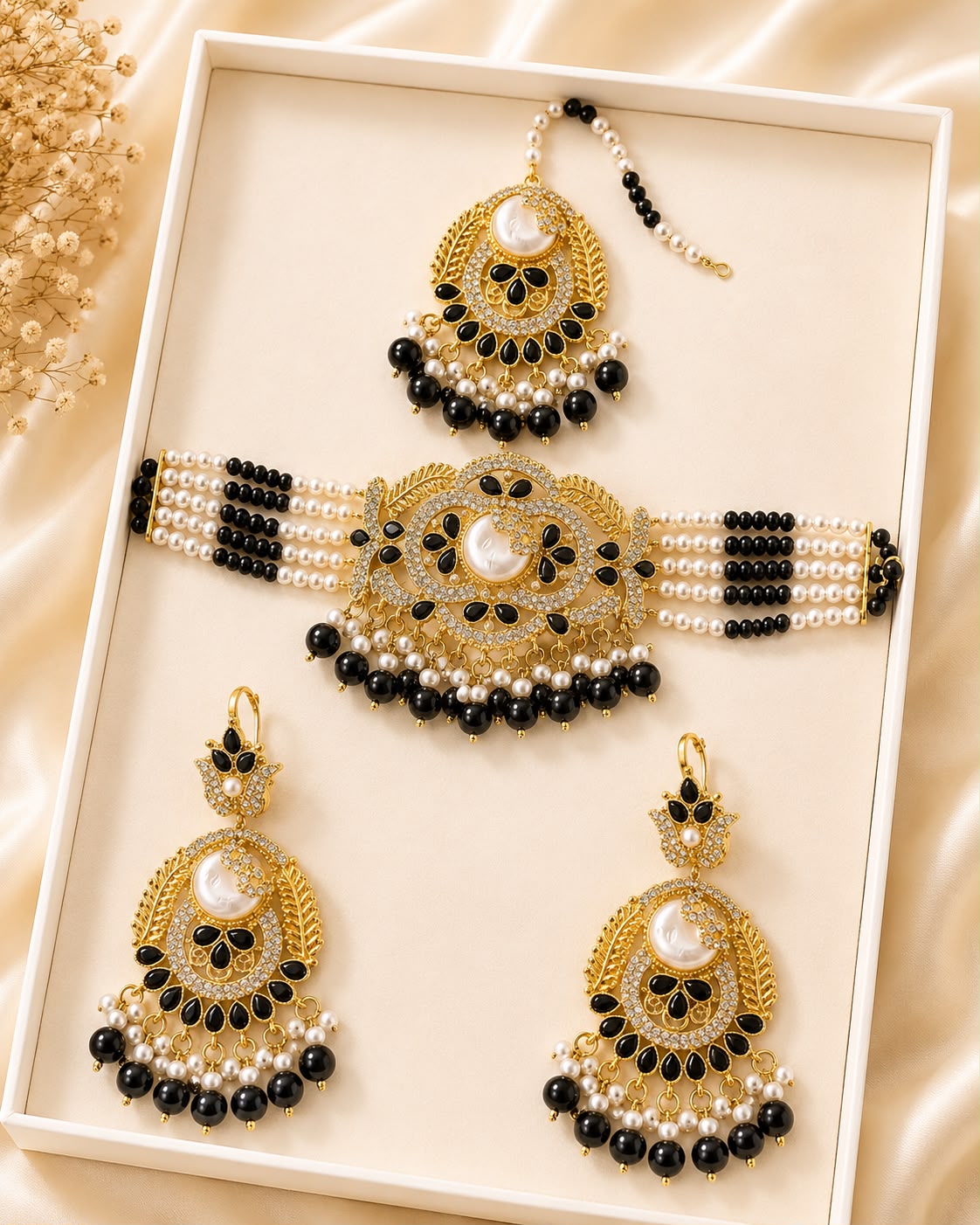 Turkish Choker Set-03 (Black)