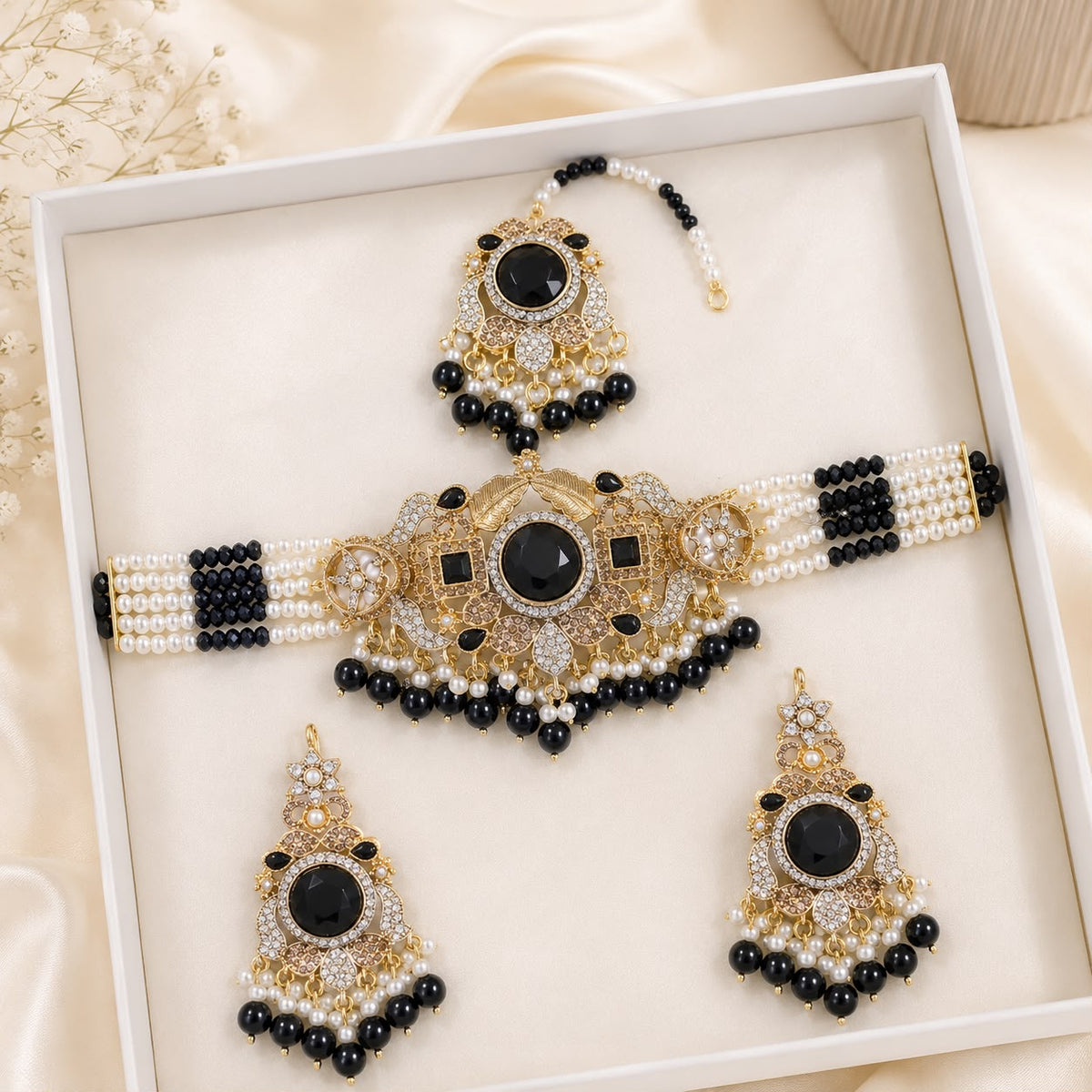 Turkish Choker Set-08 (Black)
