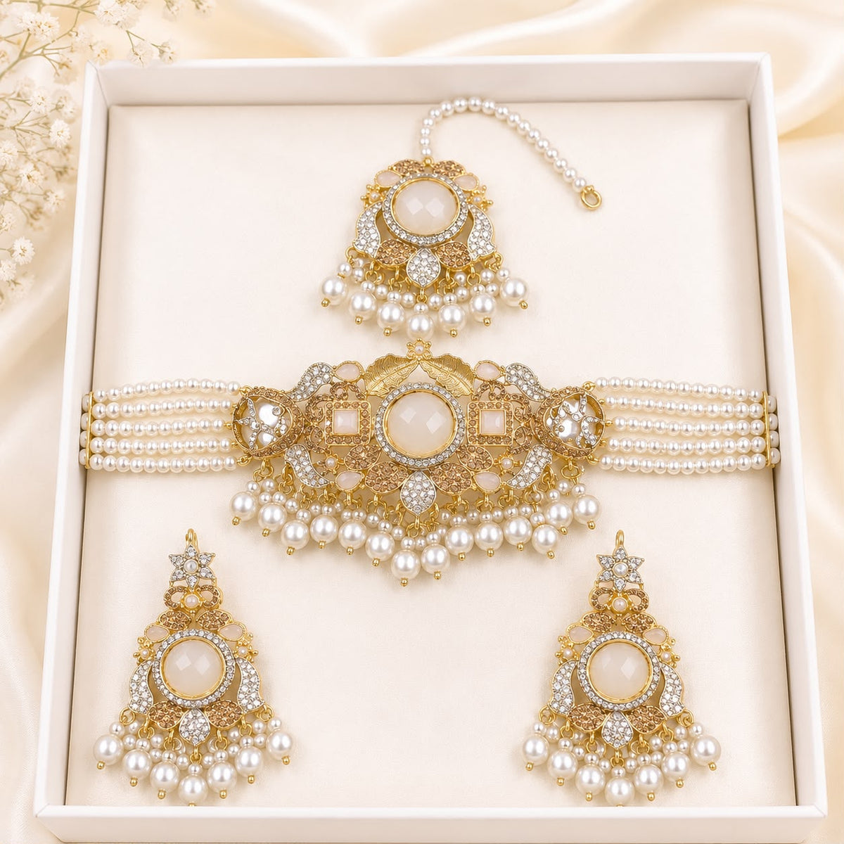 Turkish Choker Set-08 (Peral)