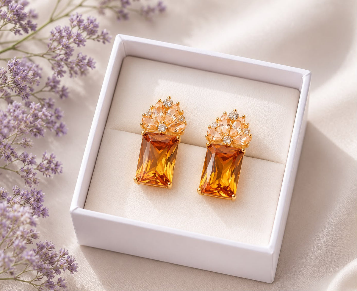 Zircon Earring-229 (Golden)