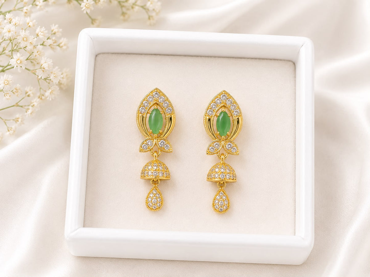Zircon Jhumki-102 (Green)