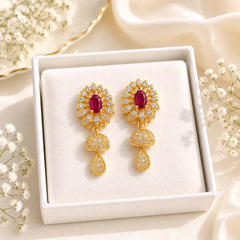 Zircon Jhumki-104 (Maroon)