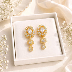 Zircon Jhumki-104 (White)