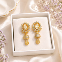 Zircon Jhumki-104 (Golden)