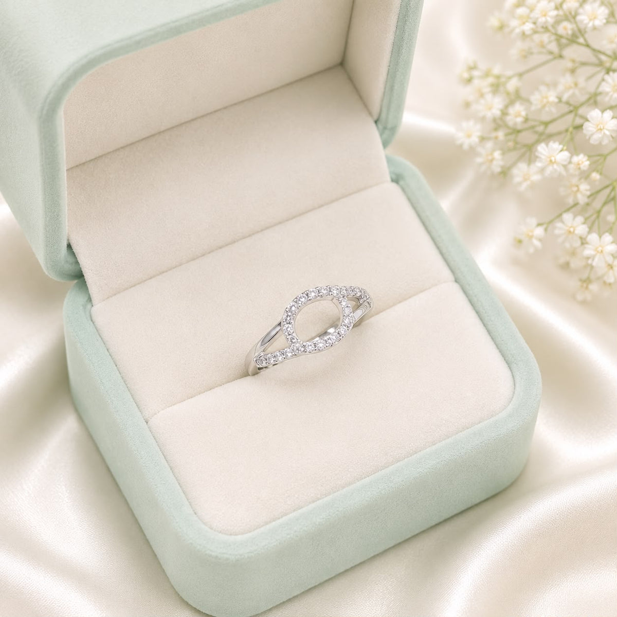 Zircon Ring-360 (Silver)