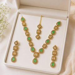 Zircon Necklace-54 (Mint Green)