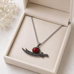 Zulfiqar Chain Locket for Boys & Girls (Maroon)