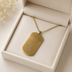 Labbaik Ya Hussain Locket for Boys & Girls (Golden)