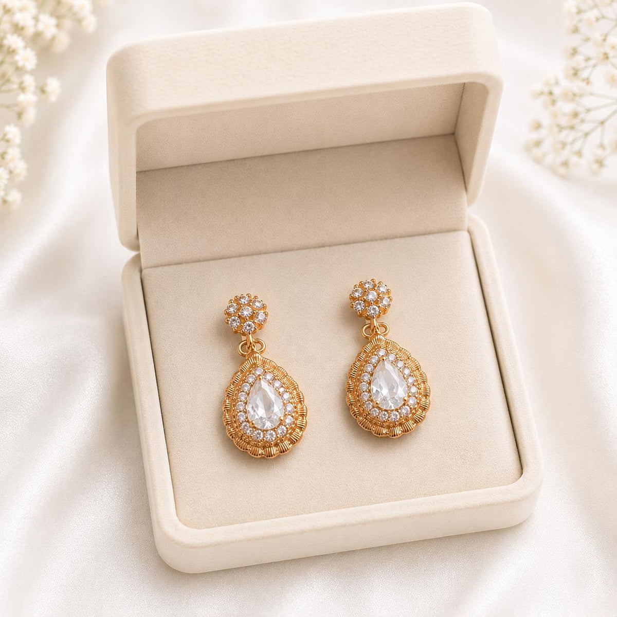 Zircon Earring-231 (White)