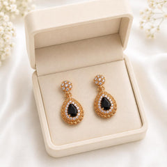 Zircon Earring-231 (Black)
