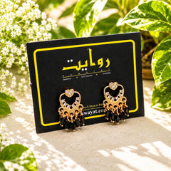 Zircon Earring-233 (Black)