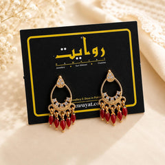 Zircon Earring-237 (Maroon)