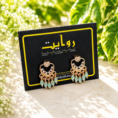 Zircon Earring-233 (Mint Green)