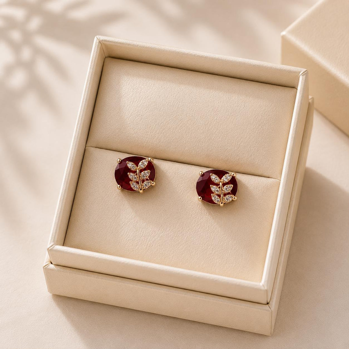 Zircon Studs-221 (Maroon)