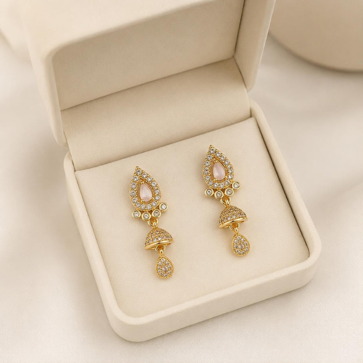 Zircon Jhumki-106 (Pink)