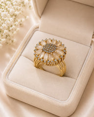 Zircon Ring-397 (Golden)