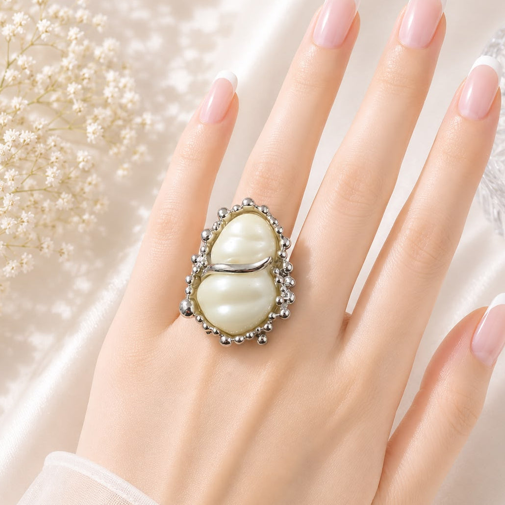 Baroque Pearl Ring-01 (Silver)