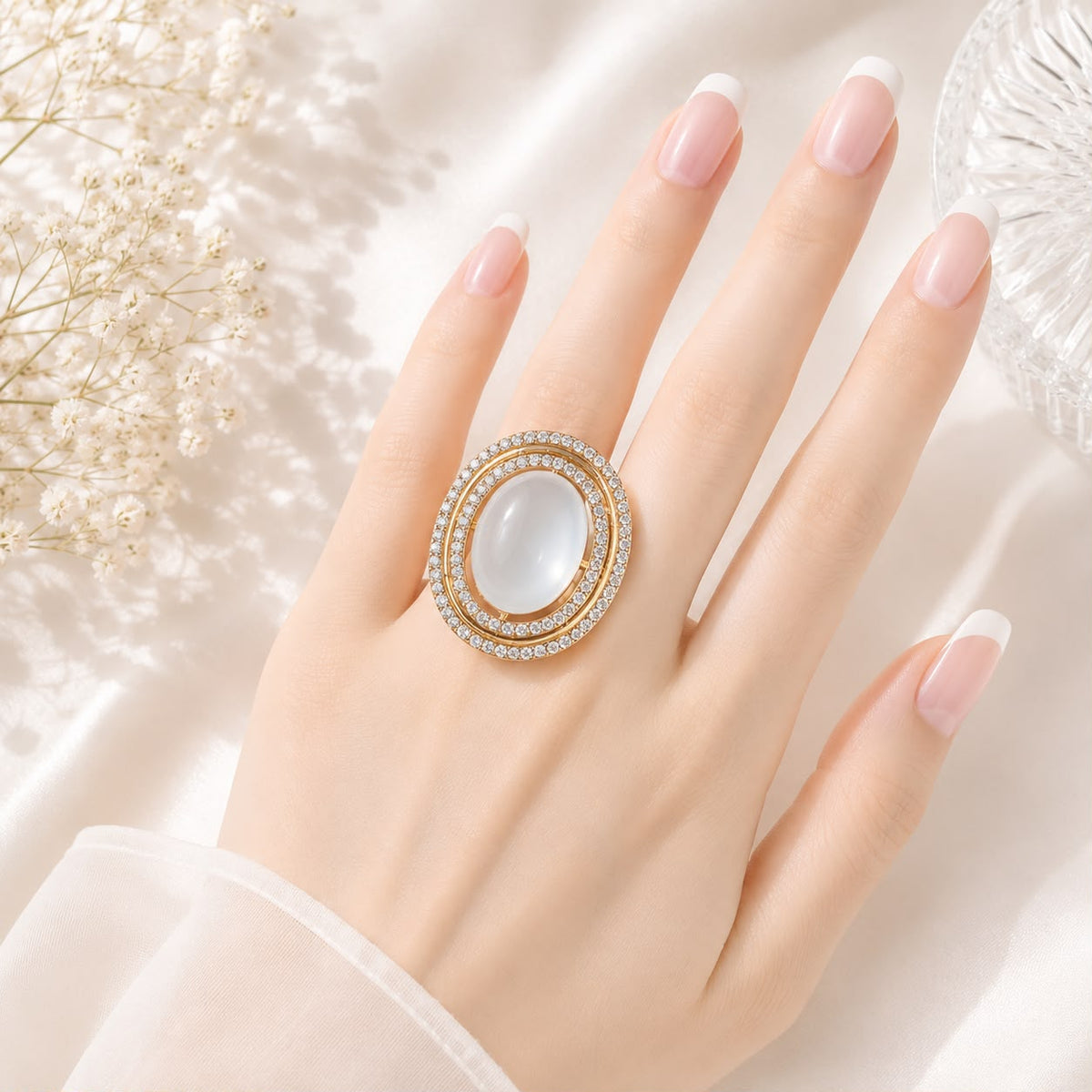 Zircon Ring-399 (Pearl)