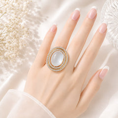 Zircon Ring-399 (Pearl)