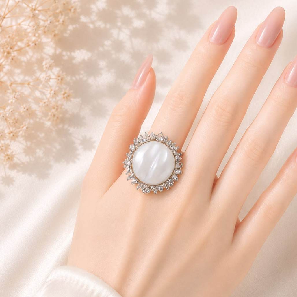 Baroque Pearl Ring-03 (Silver)