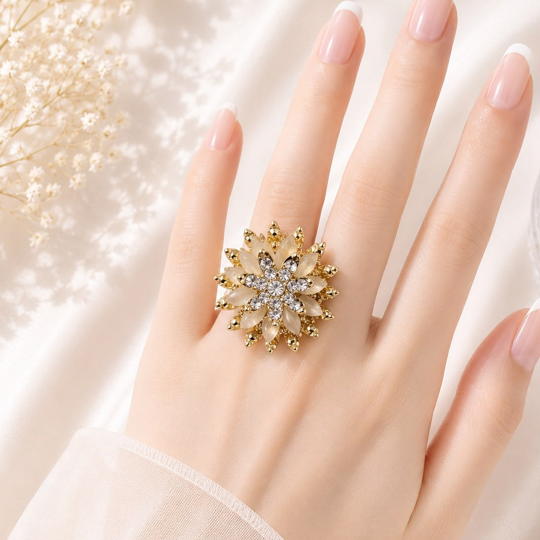 Zircon Ring-404 (Golden)