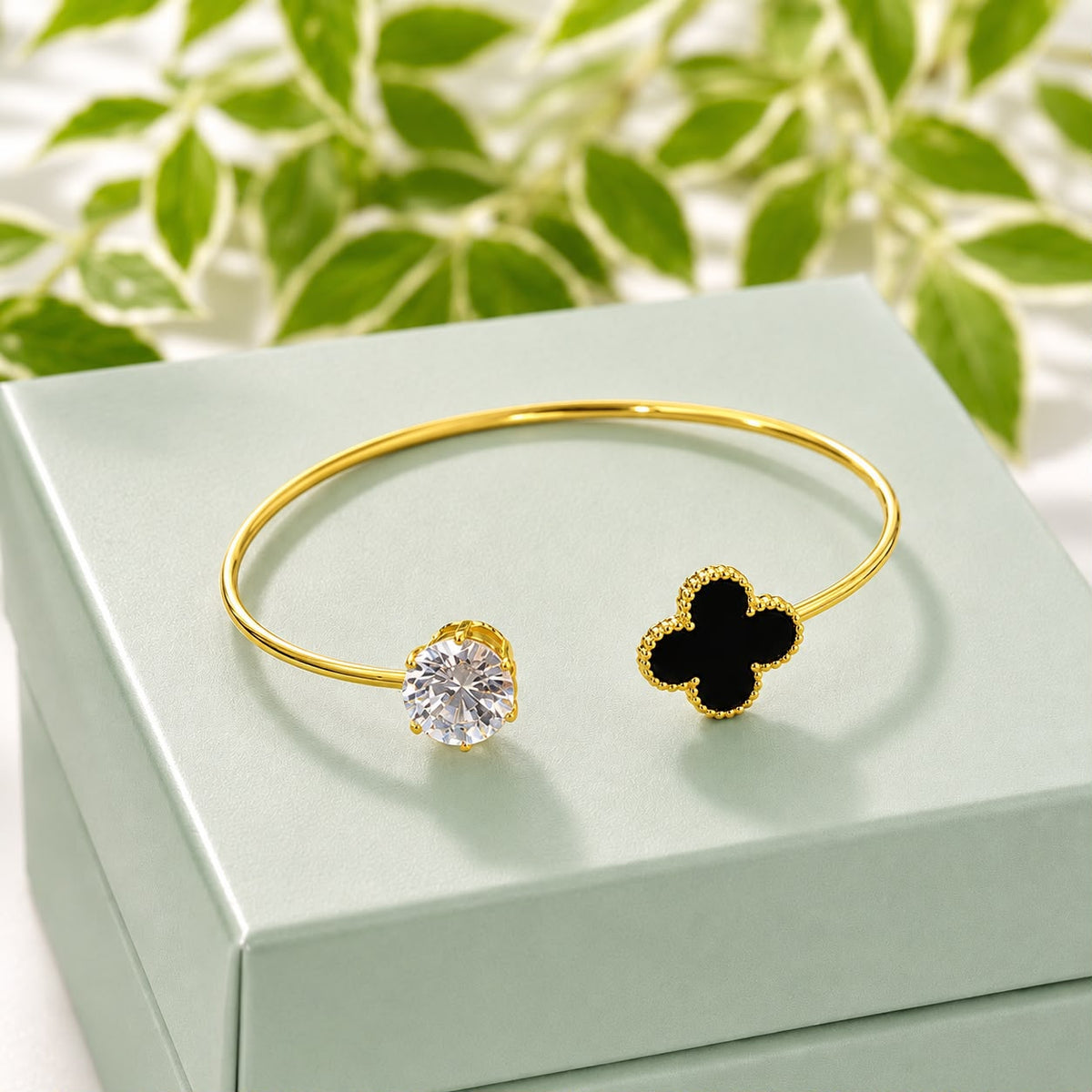 Adjustable Kara Bracelet-36 (Golden/Black)