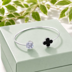 Adjustable Kara Bracelet-36 (Silver/Black)