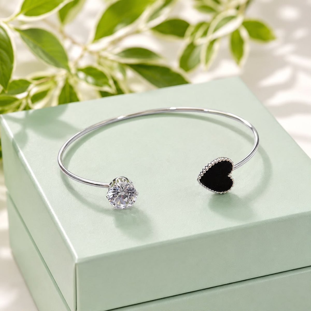 Adjustable Kara Bracelet-35 (Silver/Black)