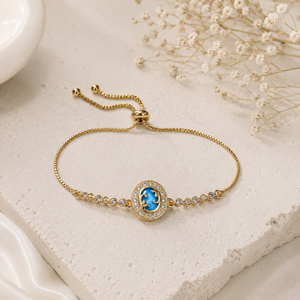 Adjustable Bracelet-281 (Ferozi)