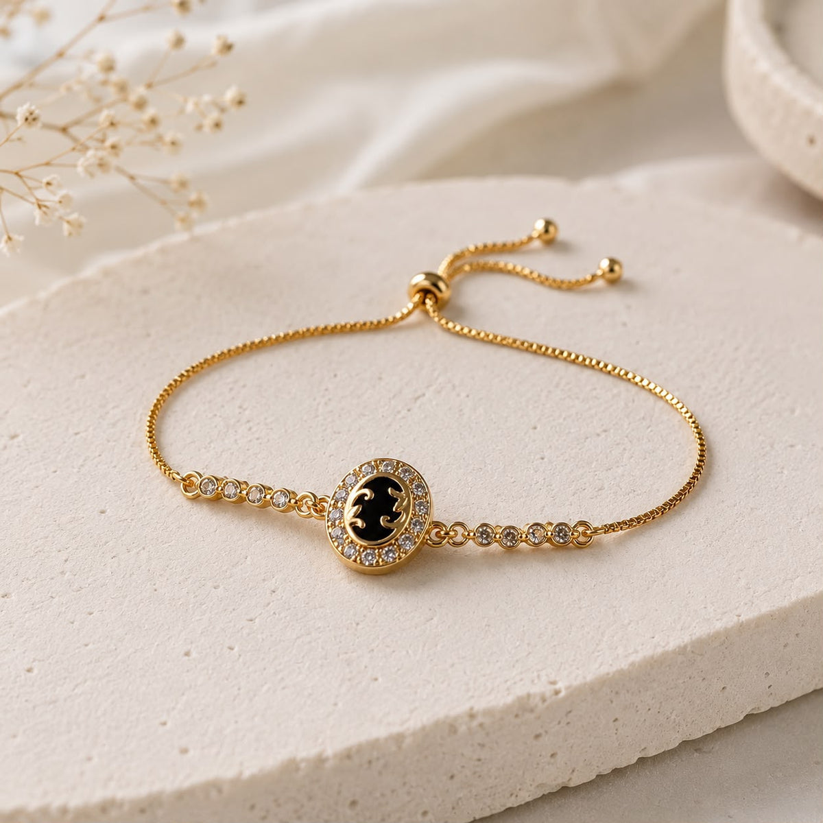 Adjustable Bracelet-281 (Black)