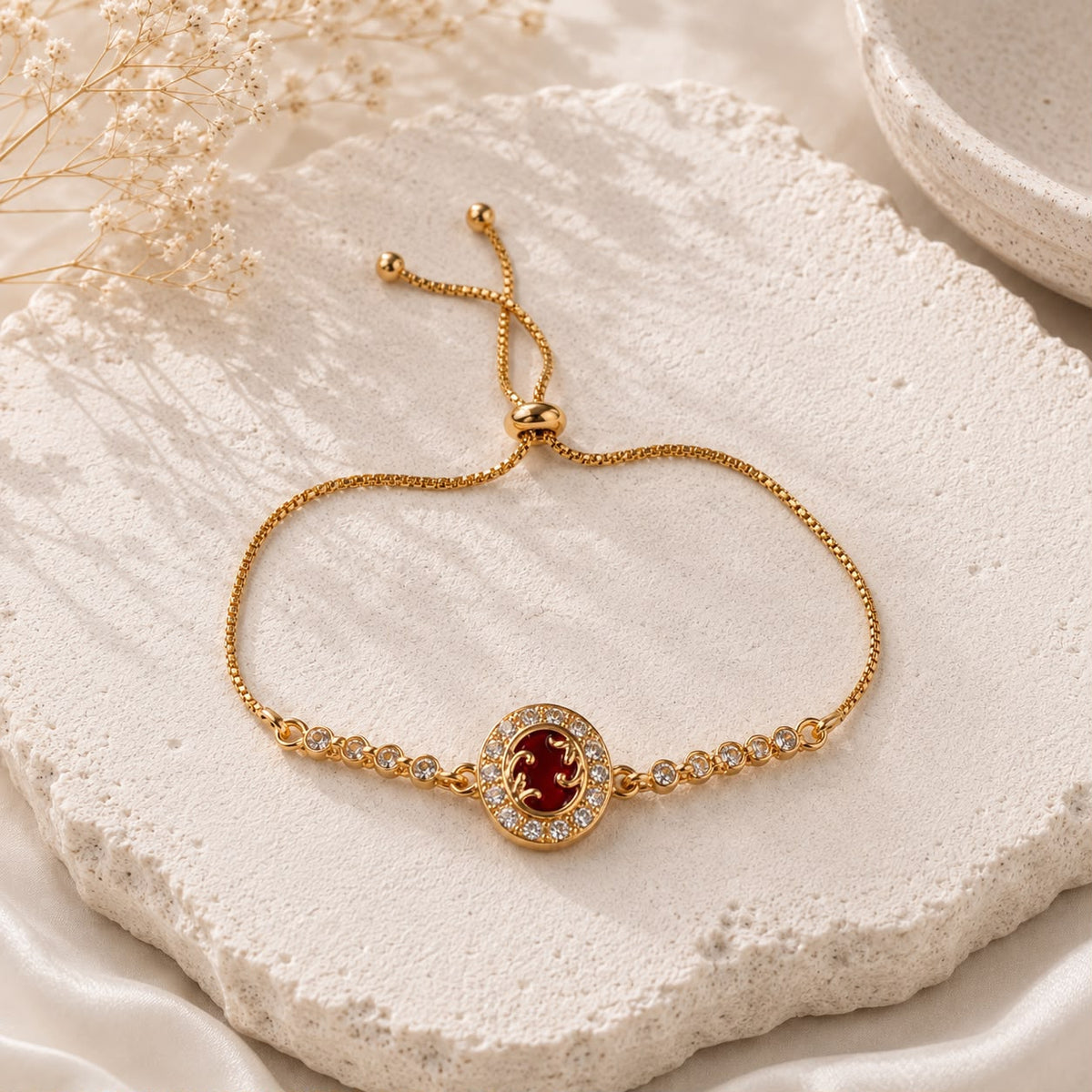 Adjustable Bracelet-281 (Maroon)