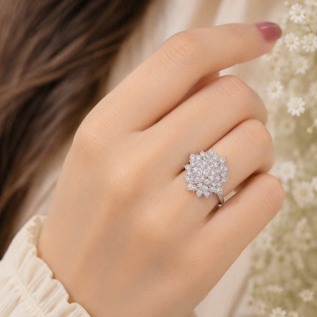 Zircon Ring-408 (Silver)