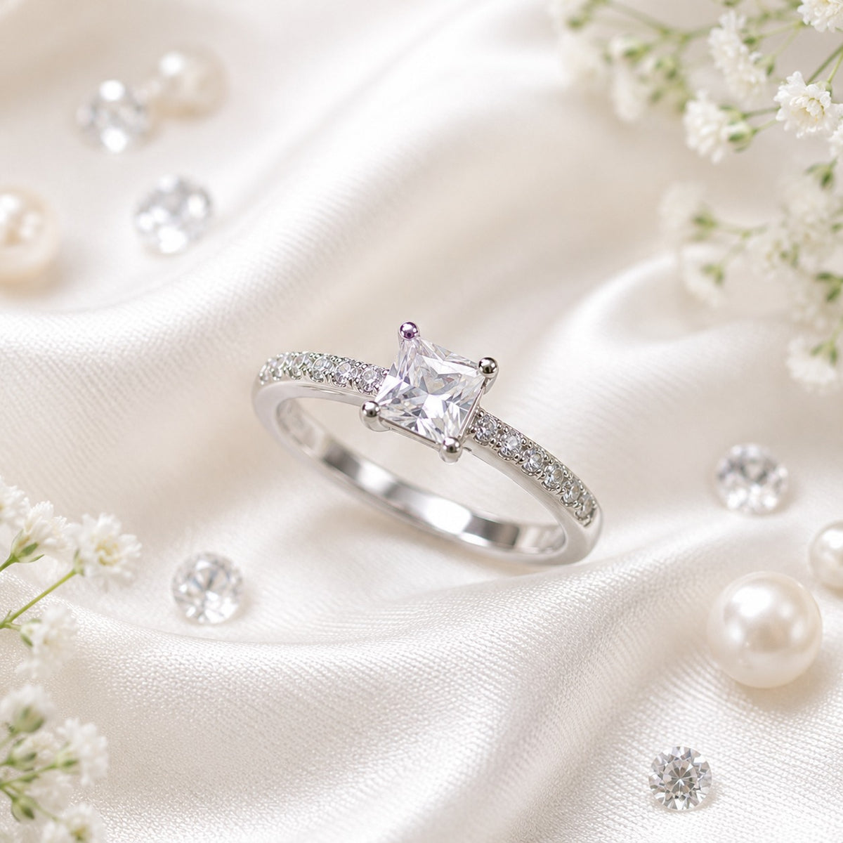Zircon Ring-411 (Silver)