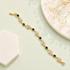 Zircon Bracelet-92 (Golden/Black)