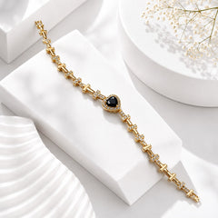Zircon Bracelet-91 (Golden/Black)