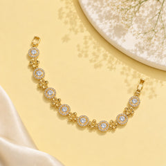 Zircon Bracelet-88 (Golden/White)
