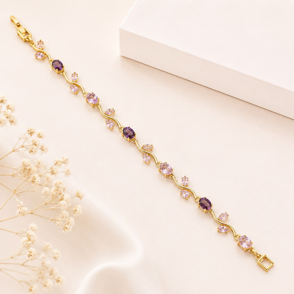 Tulip Bracelet (Golden/Purple)