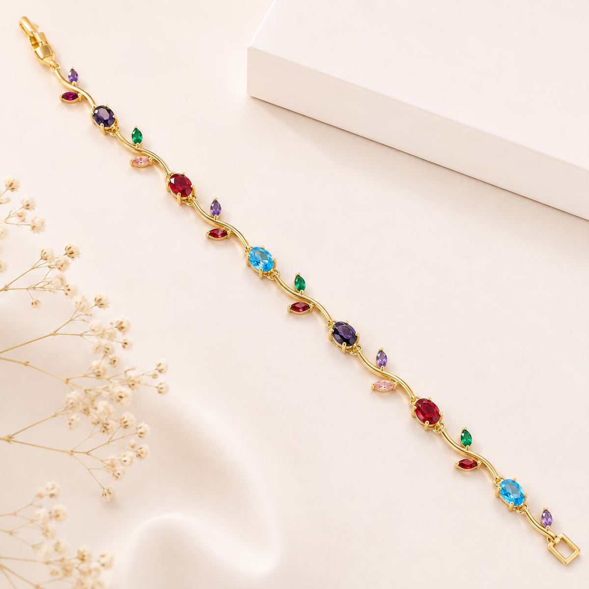 Tulip Bracelet (Golden/Multi)