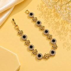 Zircon Bracelet-88 (Golden/Black)