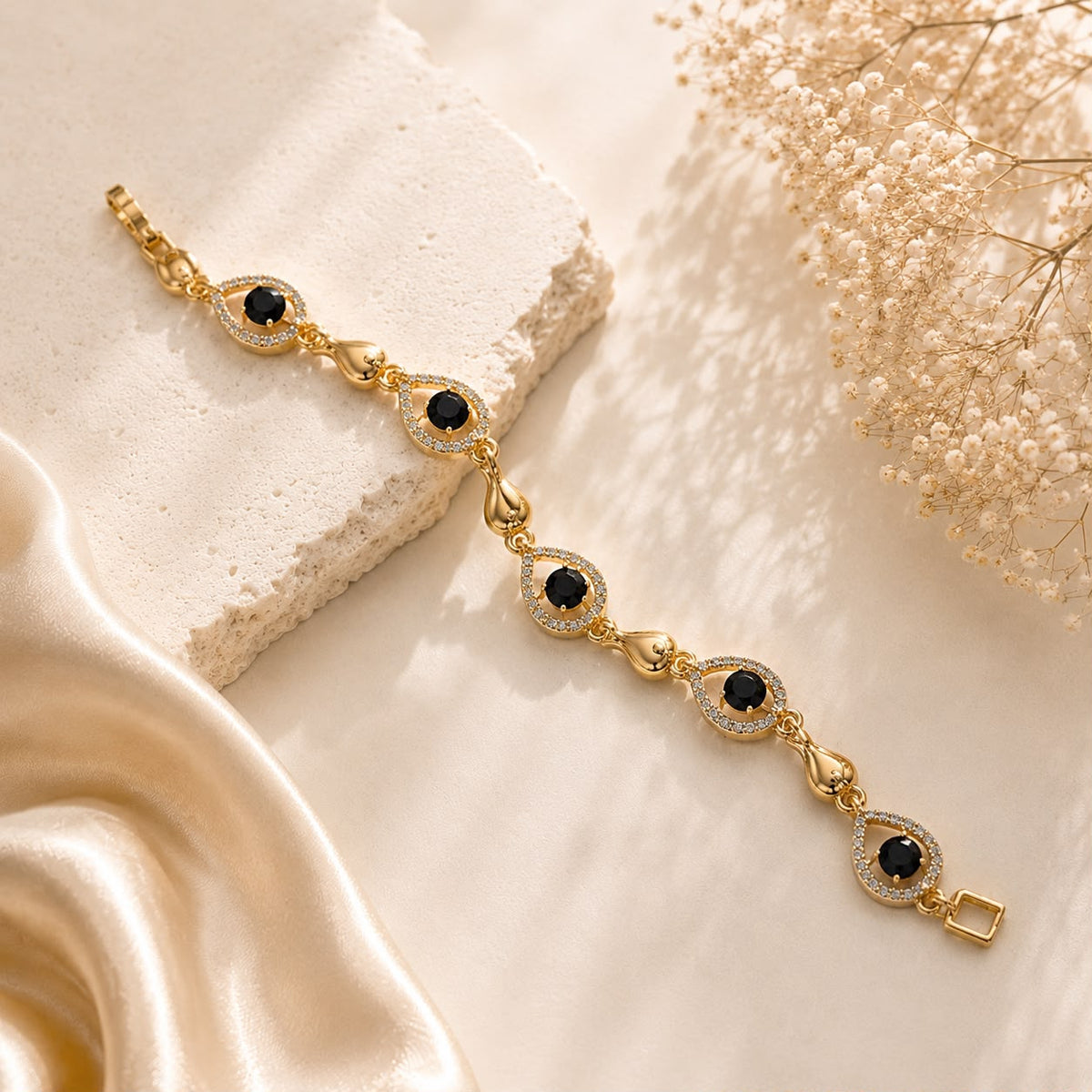 Zircon Bracelet-85 (Black)