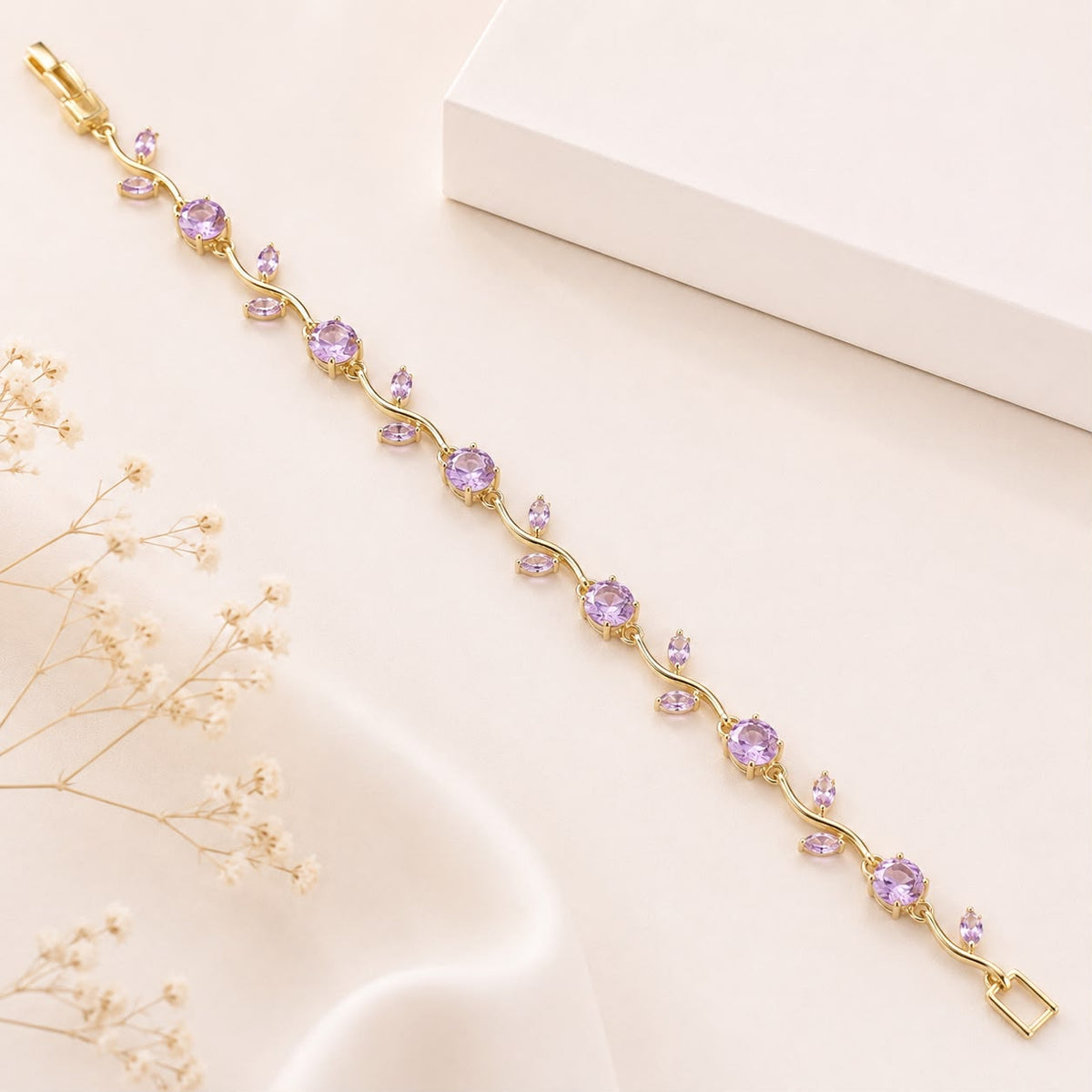 Tulip Bracelet (Golden/Pink)