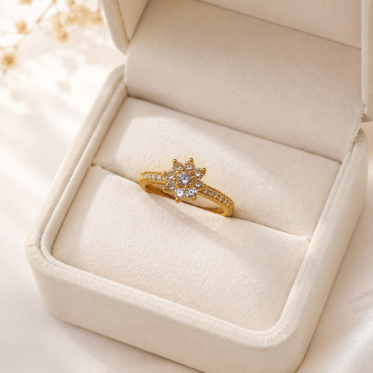 Zircon Ring-441 (Golden)