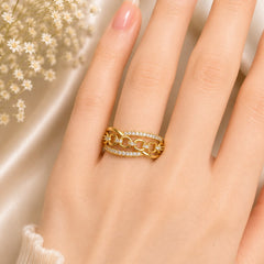 Zircon Ring-442 (Golden)