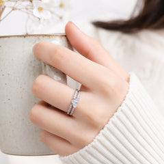 Zircon Ring-428 (Silver/White)