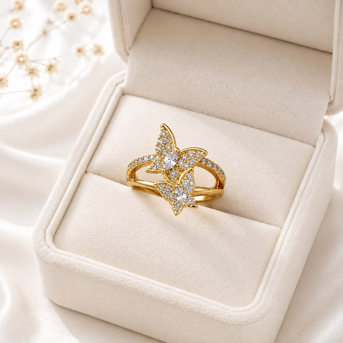 Zircon Ring-446 (Golden)