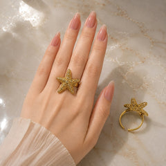 Zircon Ring-445 (Golden)