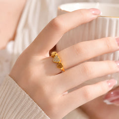 Zircon Ring-448 (Golden)
