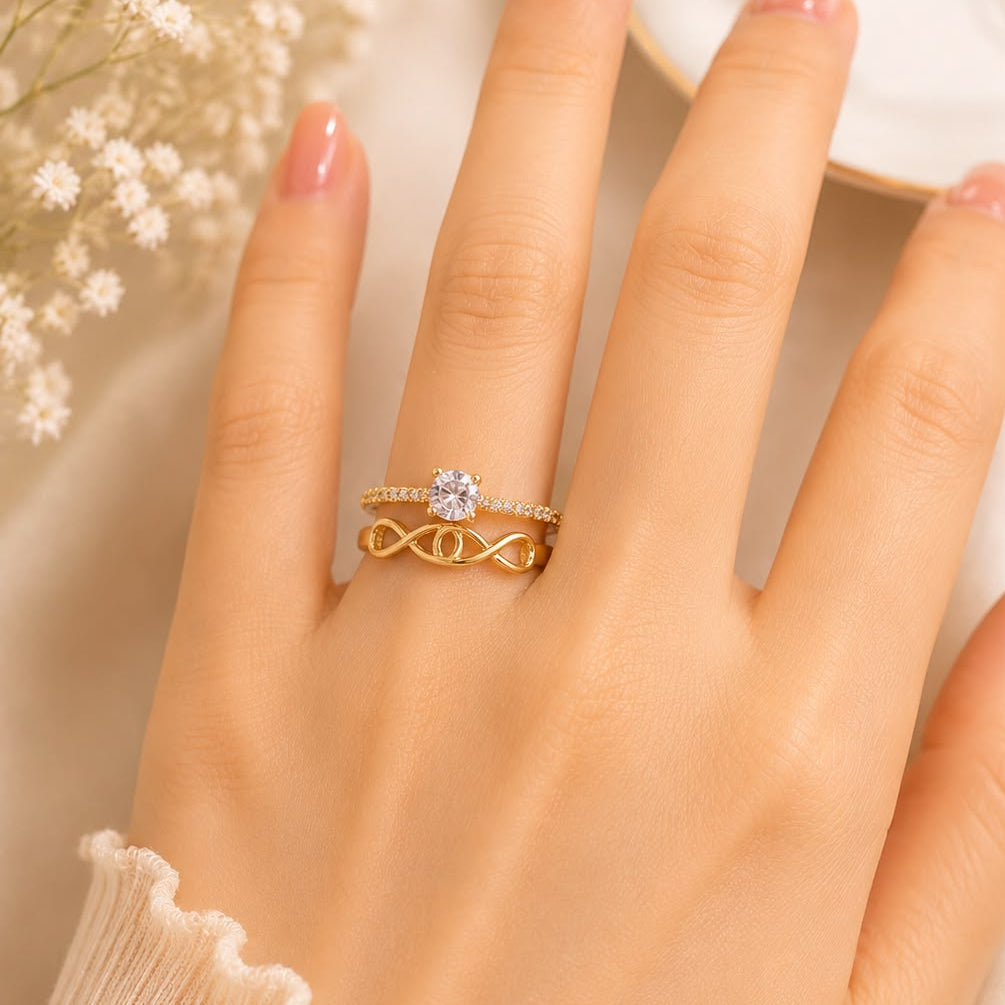 Zircon Ring-449 (Golden)