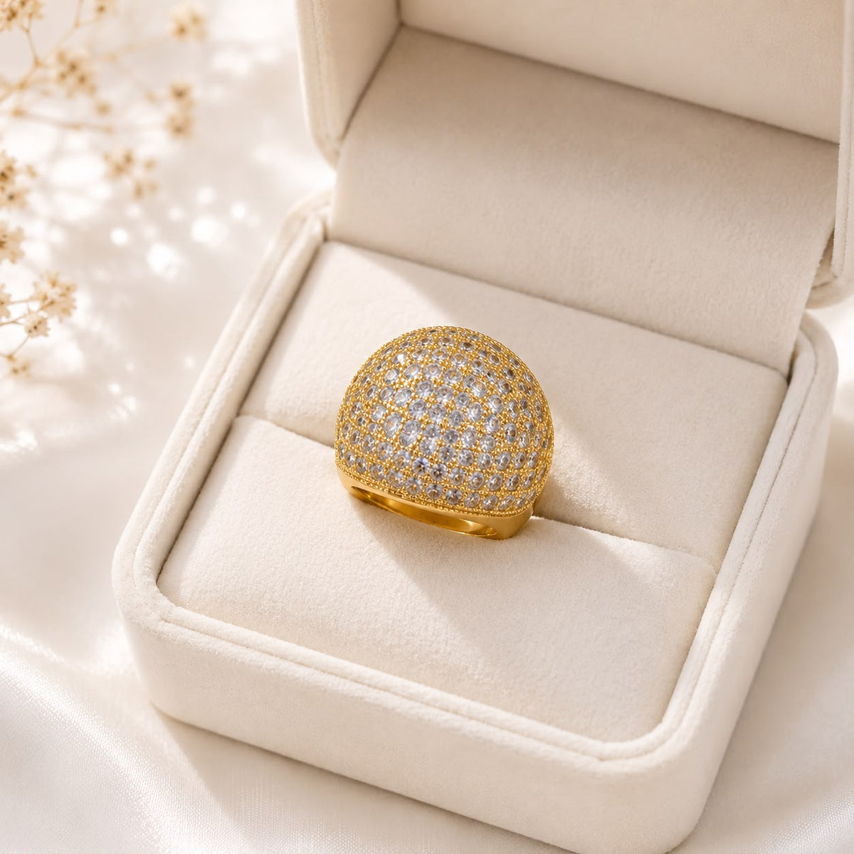 Zircon Ring-453 (Golden)